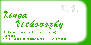 kinga vitkovszky business card